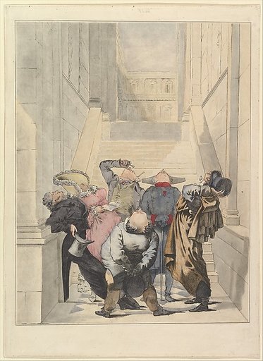 Visitors to the Salon Exhibition, Admiring the Ceiling (Les Amateurs de plafonds au Salon)