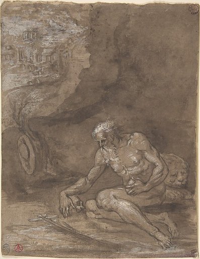 Saint Jerome Praying in a Landscape