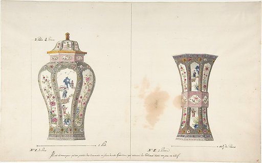 Designs for Two Porcelain Vases