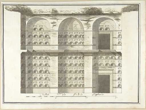 Section (Interior Elevation) of a Columbarium