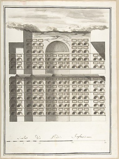 Elevation of the Interior of a Columbarium