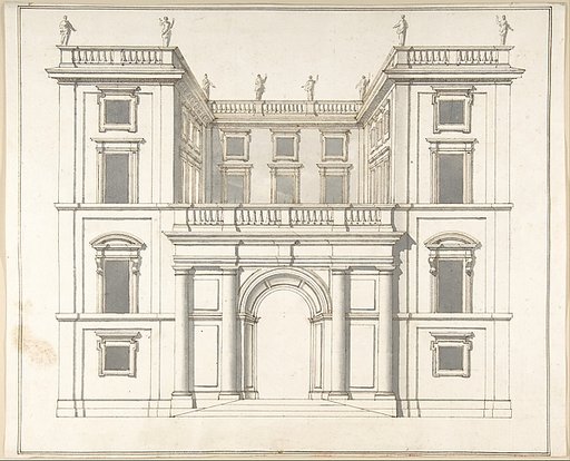 Façade of Palazzo Muti at Piazza SS. Apostoli in Rome