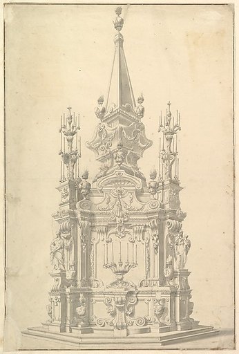 Elevation for a Catafalque Surmounted by an Obelisk