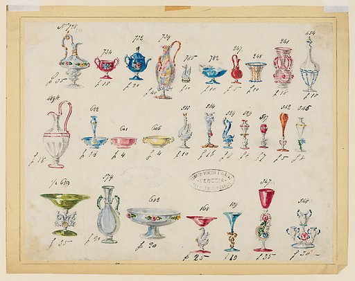 Specimens of White and Colored Glassware