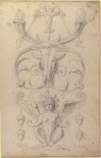 Drawing of a Grotesque after a 16th-century Decorative Relief