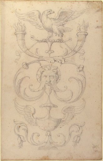 Drawing of a Grotesque after a 16th-century Decorative Relief