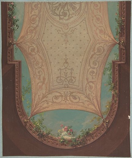 Design for Gallery Ceiling, Hôtel Cottier