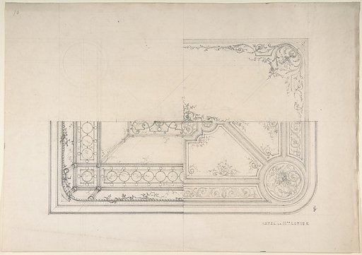 Three Designs for Ceilings, Hôtel Cottier