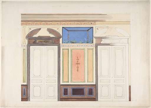 Design for Wall Elevation, Hôtel Candamo
