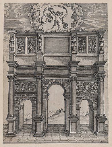 The Arch of Constantine, Rome, from "Speculum Romanae Magnificentiae"