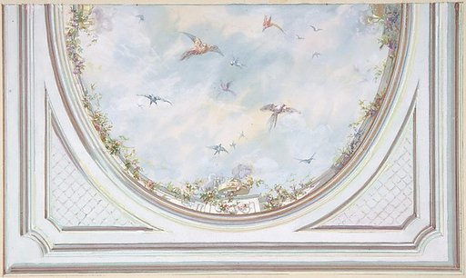 Design for Grand Salon Ceiling, Hôtel Hope