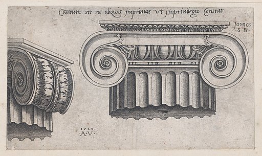 Ionic Capital, from "Speculum Romanae Magnificentiae"