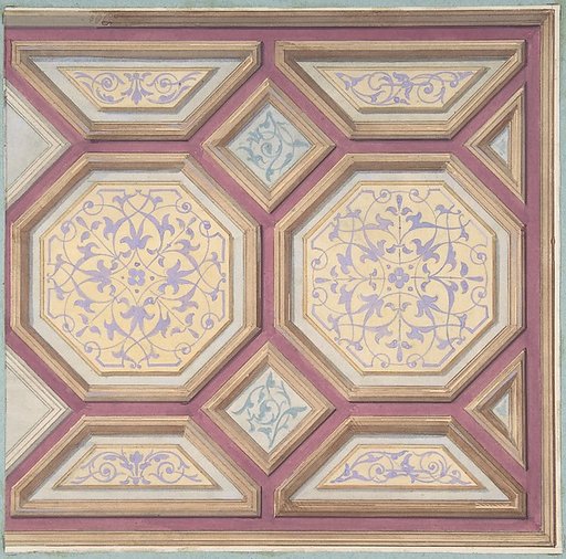 Design for Ceiling, Château de Cangé