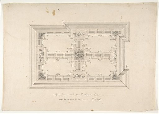 Design for Ceiling in Chinois Style, Empress Eugénie's Hotel