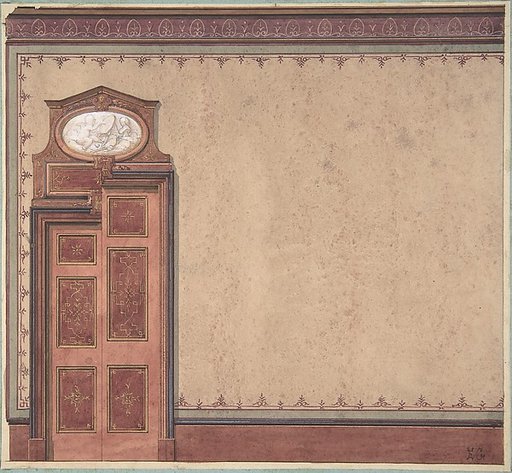 Pompeiian Design for Wall and Doorway