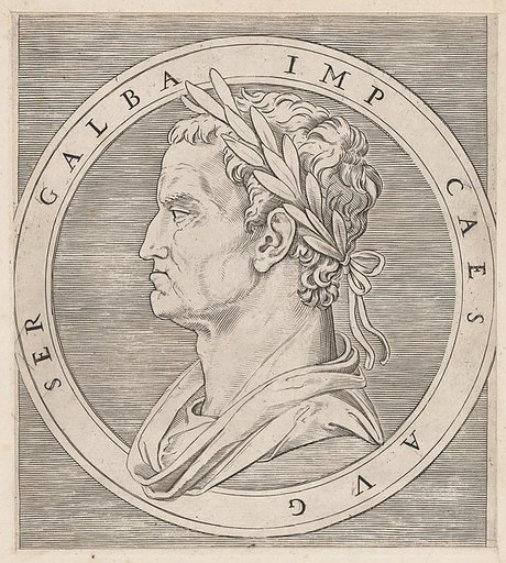 Galba, from The Twelve Caesars, from "Speculum Romanae Magnificentiae"