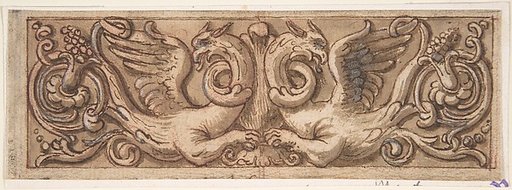 Design for a Frieze with Two Griffins