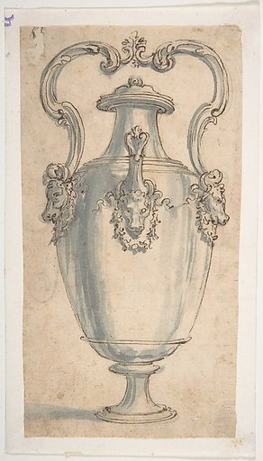 Design for a Ewer with Bull Heads under the Handles and Spout