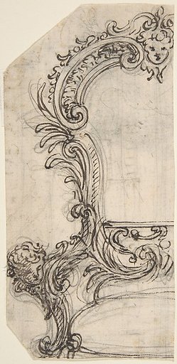 Design for the Frame of a Mirror or Fire Screen (recto); Various Sketches (verso)