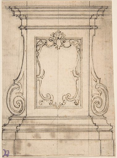 Design for a Pedestal (recto); Design for the Plan of a Monument (verso)