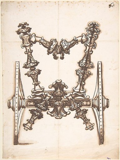 Rear View of the Wooden Structure of a Carriage