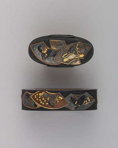 Sword-Hilt Collar and Pommel (Fuchigashira)