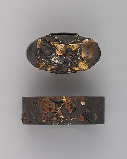 Sword-Hilt Collar and Pommel (Fuchigashira)