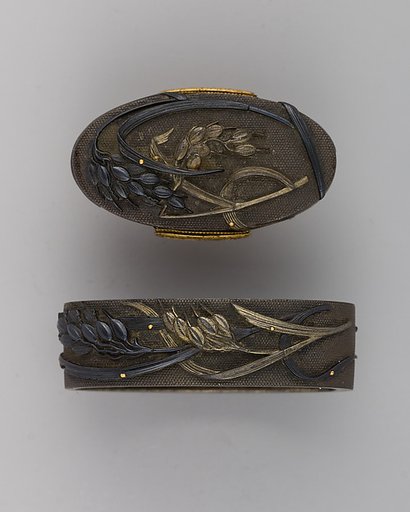 Sword-Hilt Collar and Pommel (Fuchigashira)