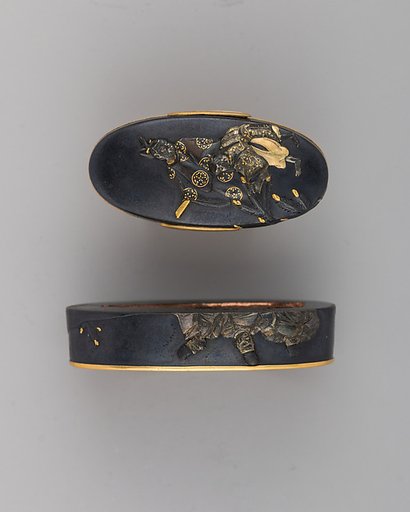 Sword-Hilt Collar and Pommel (Fuchigashira)