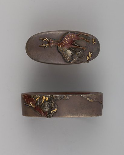Sword-Hilt Collar and Pommel (Fuchigashira)