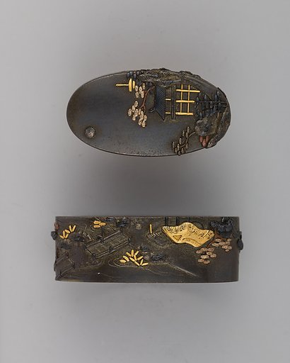 Sword-Hilt Collar and Pommel (Fuchigashira)