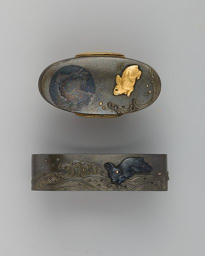 Sword-Hilt Collar and Pommel (Fuchigashira)