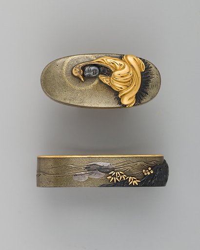 Sword-Hilt Collar and Pommel (Fuchigashira)