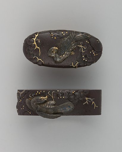 Sword-Hilt Collar and Pommel (Fuchigashira)