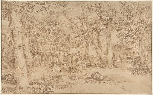 Landscape with Milkmaid