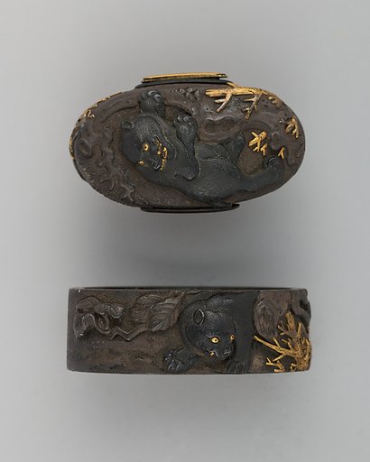 Sword-Hilt Collar and Pommel (Fuchigashira)