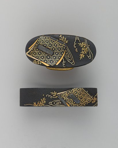 Sword-Hilt Collar and Pommel (Fuchigashira)