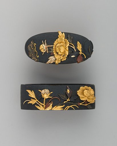 Sword-Hilt Collar and Pommel (Fuchigashira)