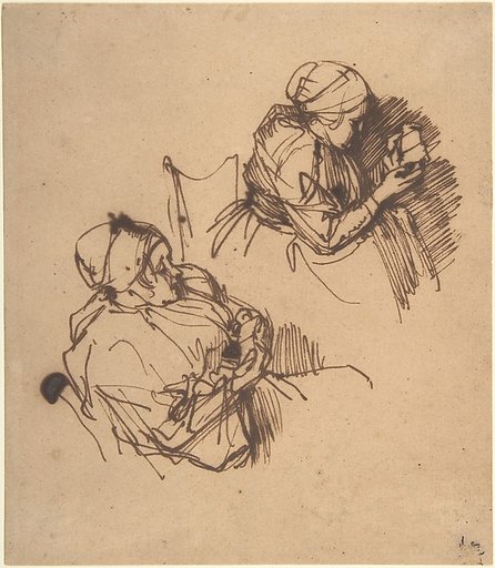 Two Studies of a Woman Reading