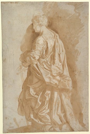 Study of a Standing Female Saint
