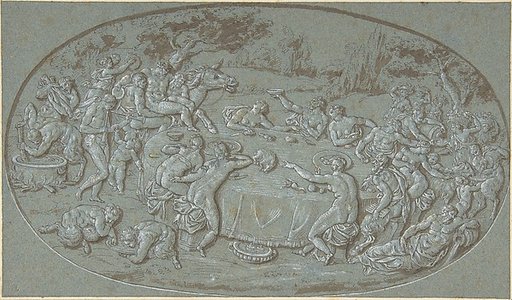 King Midas Feasting At The Arrival of Silenus