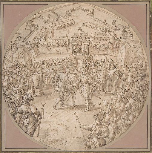 Captain de Bours handing over the Keys to the Citadel of Antwerp to the Estates General