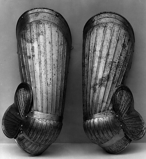 Pair of Thigh Defenses (Cuisses) with knee defenses (Poleyns)