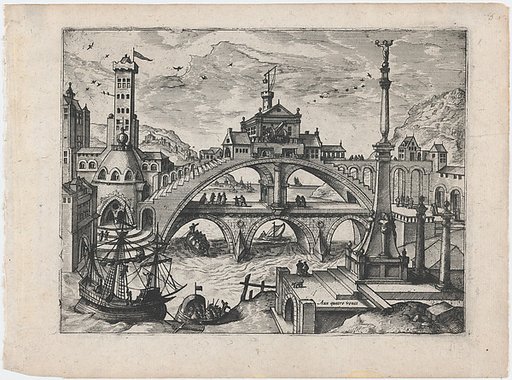Riverscape with a Double Bridge