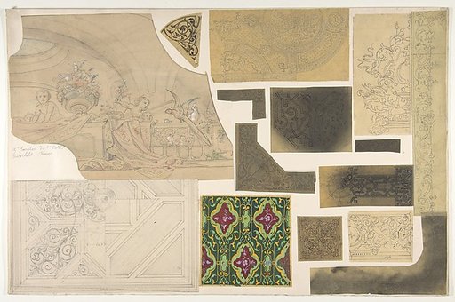Fifteen Sketches for Ceiling and Cove Designs, Hôtel Rothschild, Vienna