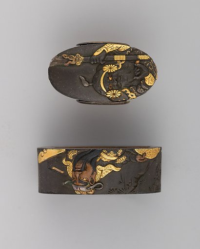 Sword-Hilt Collar and Pommel (Fuchigashira)