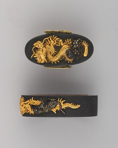 Sword-Hilt Collar and Pommel (Fuchigashira)