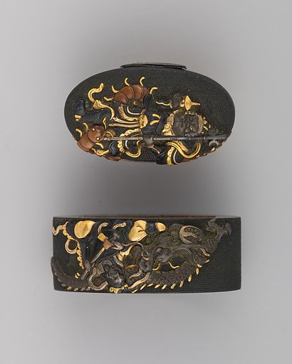 Sword-Hilt Collar and Pommel (Fuchigashira)