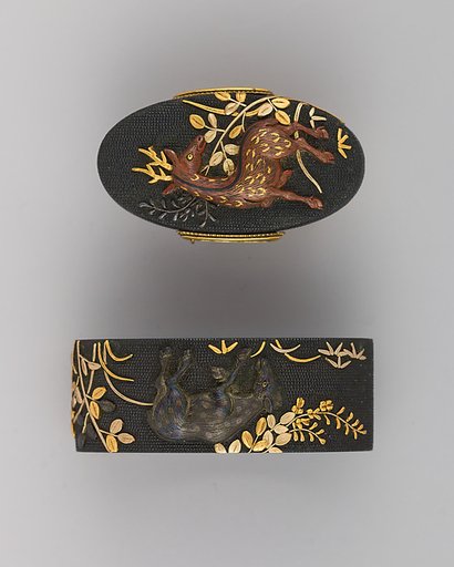 Sword-Hilt Collar and Pommel (Fuchigashira)