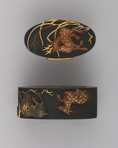 Sword-Hilt Collar and Pommel (Fuchigashira)
